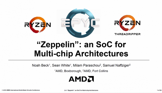 AMD podrobně prezentovala čipy Zeppelin, budou mít 7nm EPYC 64 jader?