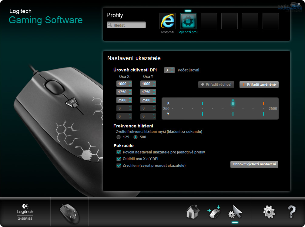 Logitech G100s: herní myš jednoduše