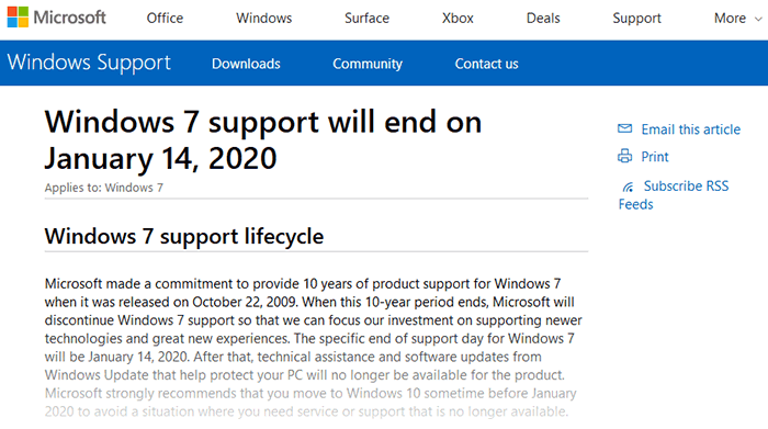 Podíl Windows 7 na trhu začal výrazně klesat