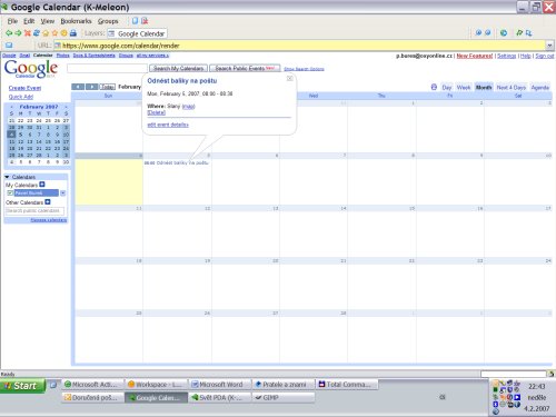 Google Calendar a PDA