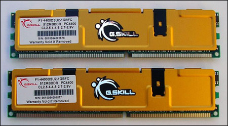 G.Skill, F1-4400DSU2-1GBFC, 1GB (DUAL 2x512)