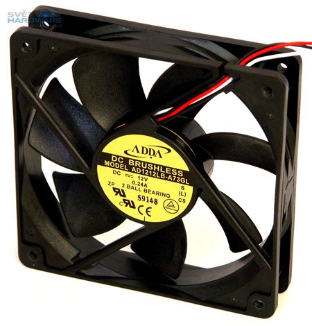 Deset 120mm ventilátorů v testu průtoku vzduchu