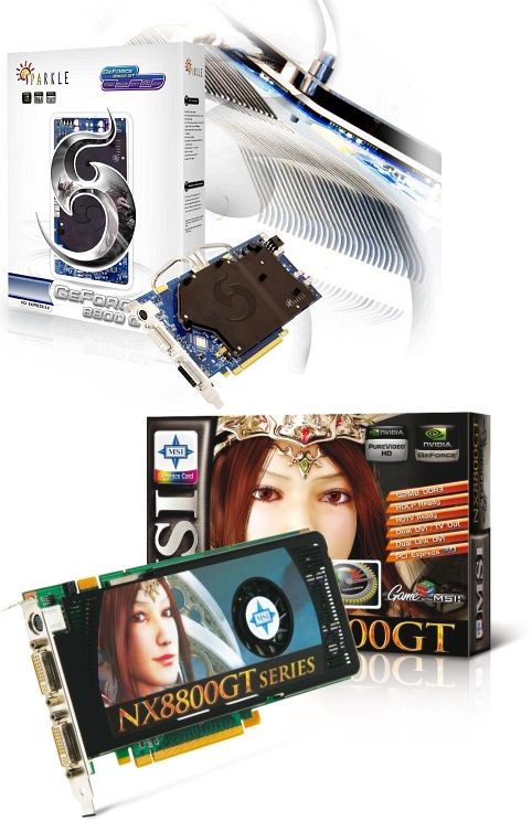 Pasivní Sparkle GeForce 8800 GT, přetaktovaná MSI