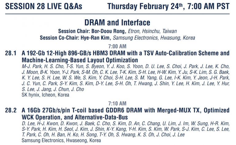 SK hynix představí 7 Gb/s HBM3, Samsung až 27 Gb/s GDDR6