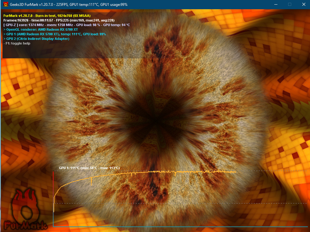 Teplota 110 °C v zátěži GPU Navi je dle AMD očekávaná a v pořádku