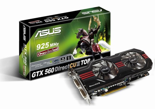 ASUS představuje grafickou kartu GTX 560 DirectCU II TOP