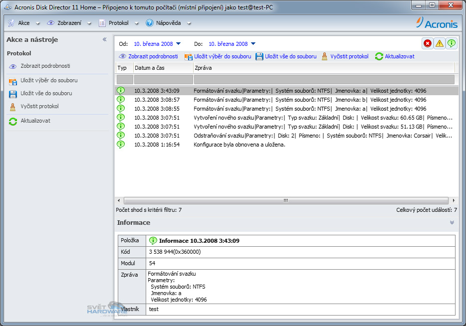 Acronis Disk Director 11 Home pro vaše disky