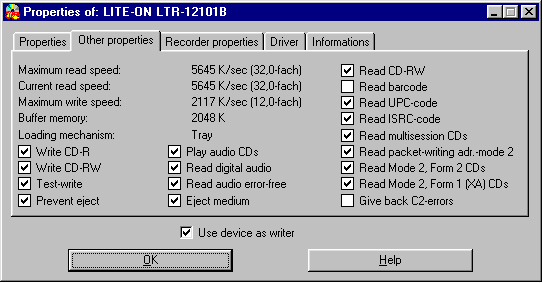 S Liteon LTR-12101B nezkazíte žádné cédéčko