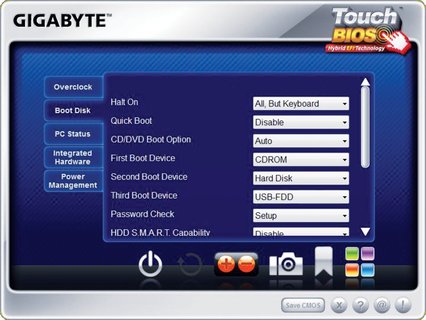 Gigabyte ukázal svůj Touch BIOS