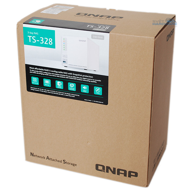 QNAP TS-328: trojdiskový speciál pro RAID 5