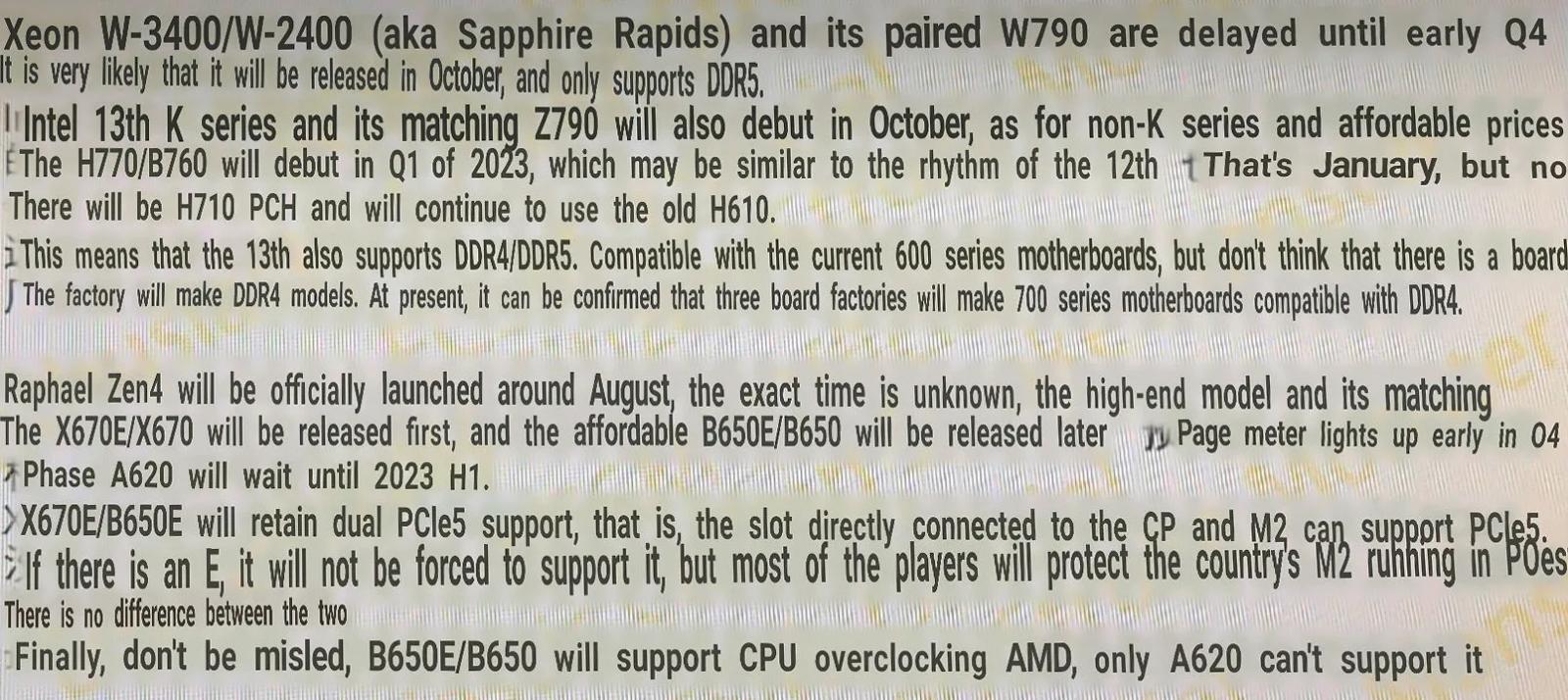 Intel Raptor Lake i Sapphire Rapids by mohly nastoupit v říjnu a co AMD?