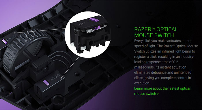 Razer Viper nabídne tlačítka s optickou technologií