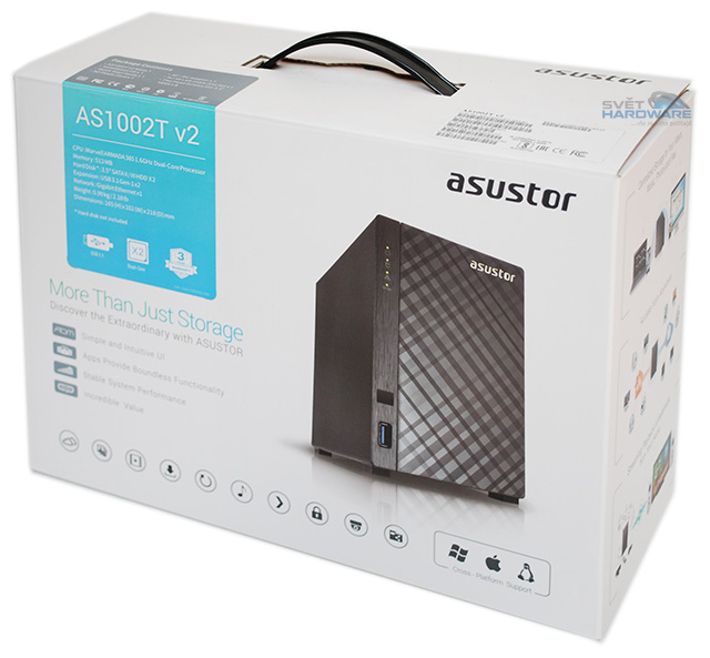 Asustor AS1002T v2: klasický domácí NAS