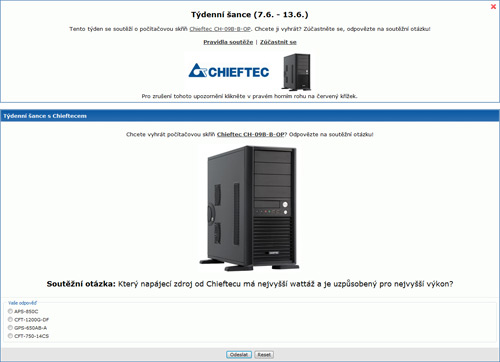 Týdenní šance s Chieftecem (7. - 13.6.)