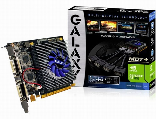 Galaxy uvádí na trh GeForce GT 610 s MDT konektivitou