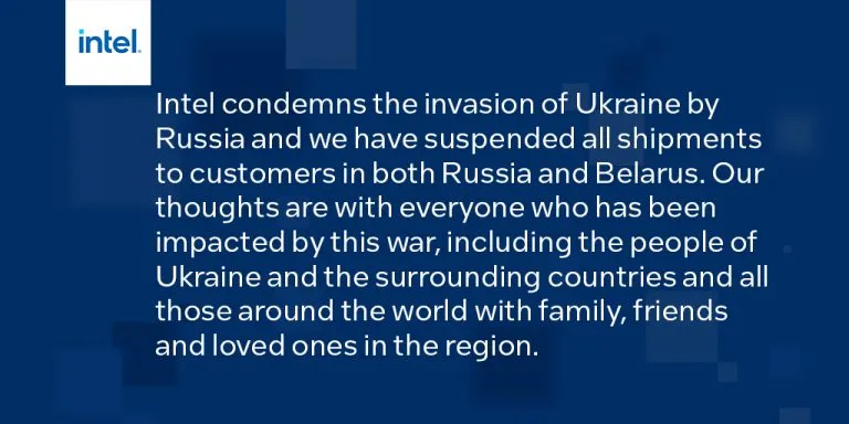Intel a AMD už utnuly veškeré dodávky do Ruska i Běloruska