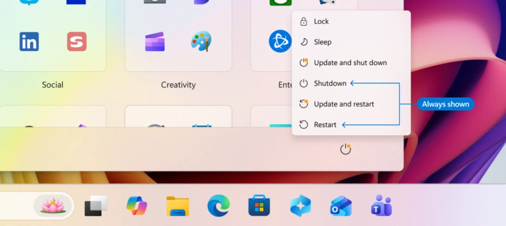 Microsoft Windows 11 (restart/vypnutí bez instalace aktualizace)