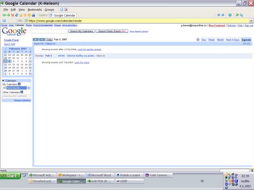 Google Calendar a PDA