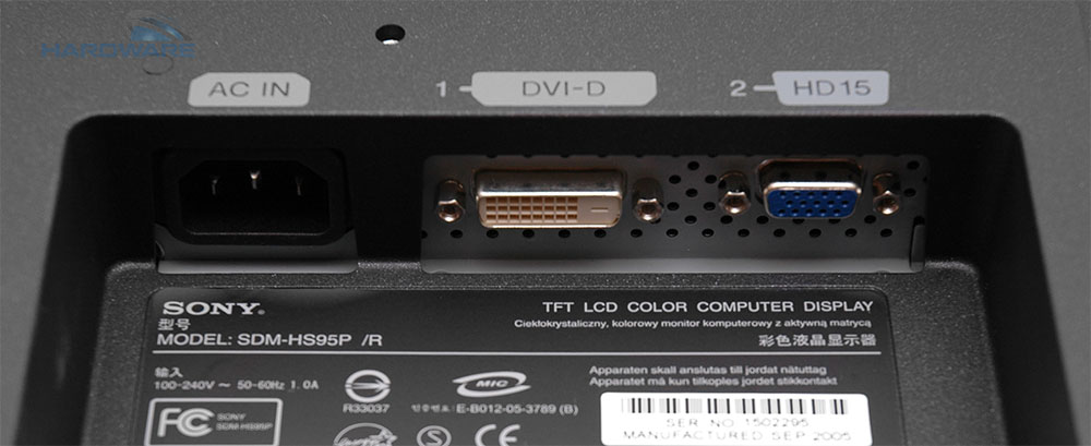 Megatest 19" LCD: SONY SDM-HS95PR