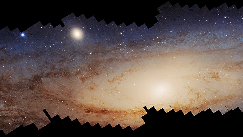 Hubbleův teleskop vyfotil 2,5GPx snímek galaxie Andromeda