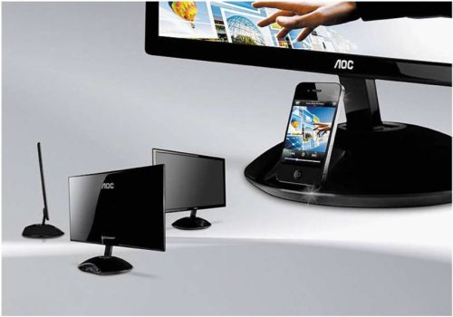 AOC si připravilo monitor s kolébkou pro iPhone