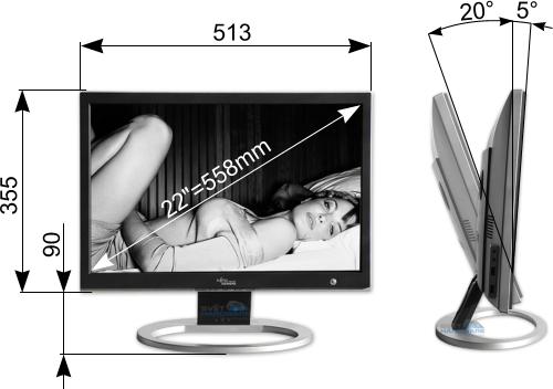 Fujitsu Siemens H22-1W - další z řady 22" LCD