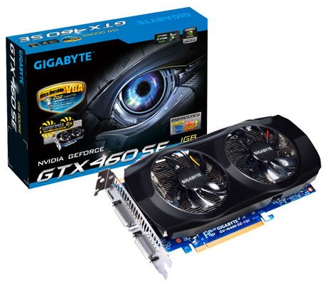 Nereferenční GeForce GTX 460 SE od Gigabyte