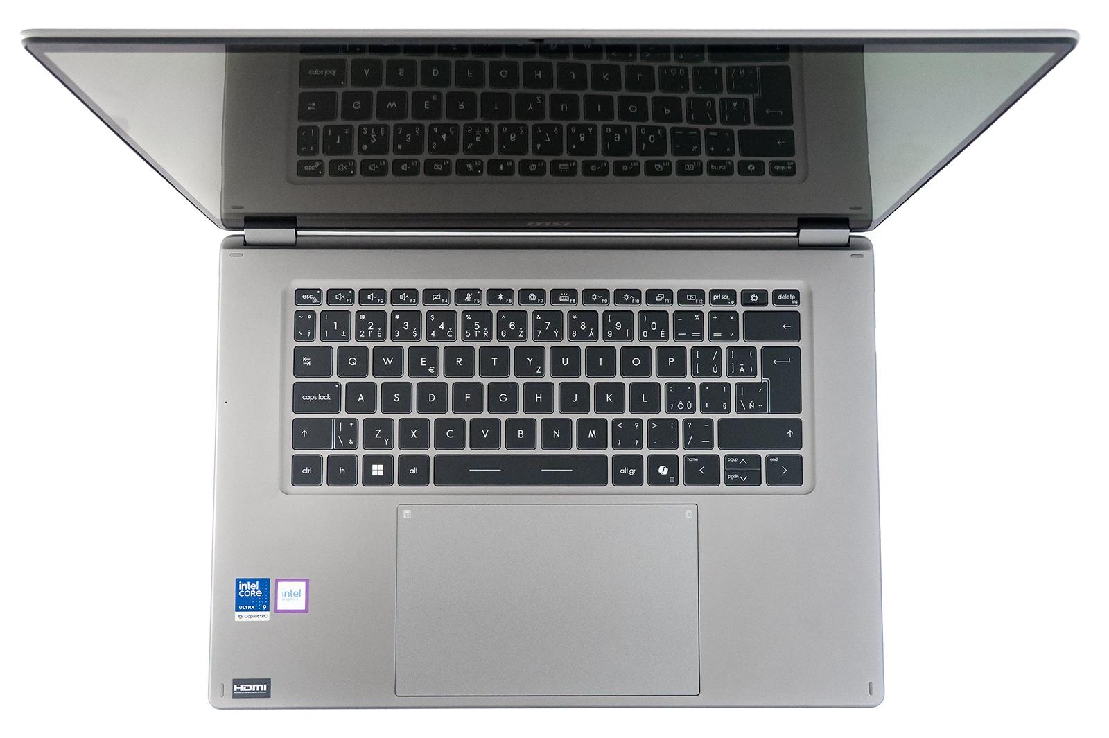 MSI Prestige 16 Flip AI+ klávesnice