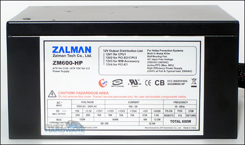Zalman ZM600-HP: 600W s heatpipe