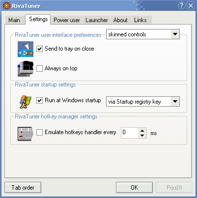 Tipy a triky v RivaTuneru