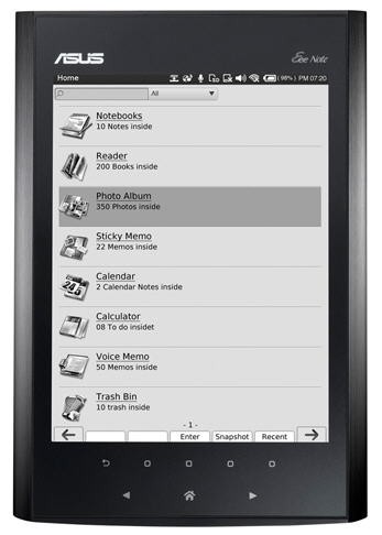 Asus Eee Note EA800 za méně než 200 USD