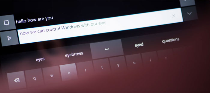 Podpora sledování pohybu očí přichází do Windows 10
