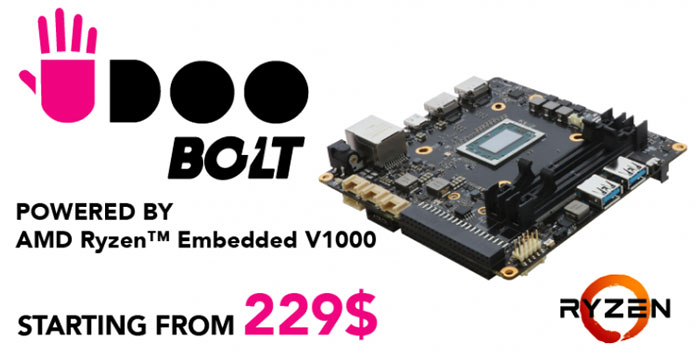 Udoo Bolt: minideska s Ryzenem a Vegou je k dispozici