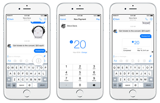 Facebook zavádí platby přátelům v Messengeru