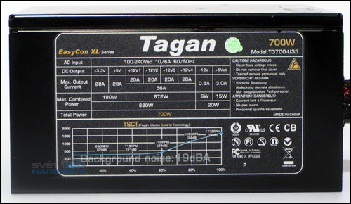Test zdrojů Tagan Easycon XL 500W, 700W