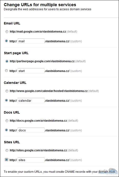 Vše o Google Apps - 2. díl: Doména a konfigurace