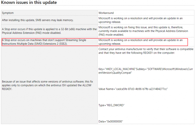 Microsoft na starších PC bez SSE2 nebude podporovat Windows 7
