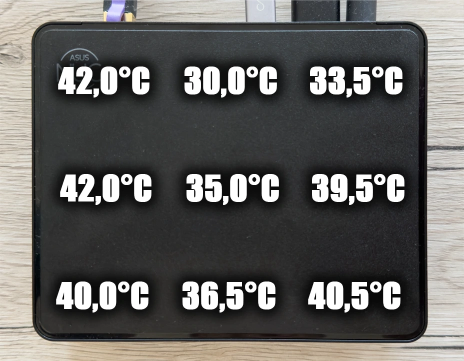Asus NUC 16 Pro - teploty (Whisper)