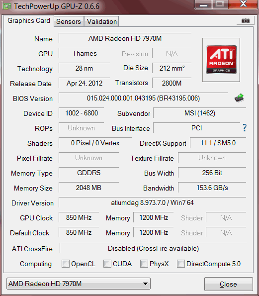 MSI GX60: AMD A10 a Radeon HD 7970