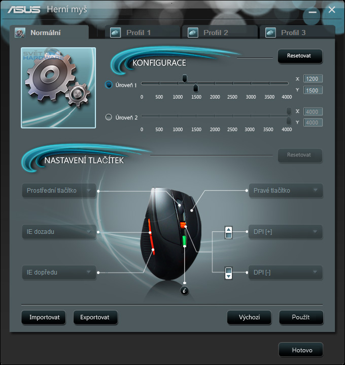 Asus ROG GX900: rudoch s laserem