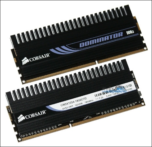 DDR3 1800 MHz: Corsair Dominator Twin3X2048-1800C7DF G
