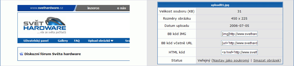 Fórum - upload obrázků