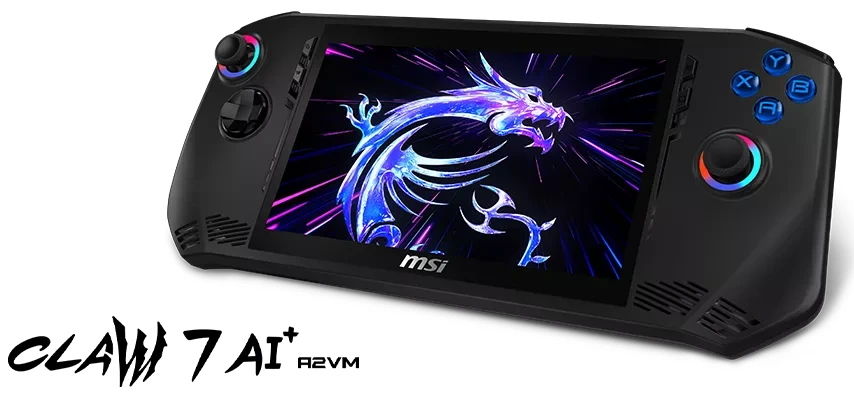 MSI uvedlo mobilní herní konzole Claw 7 AI+ a 8 AI+ s procesorem Intel Lunar Lake