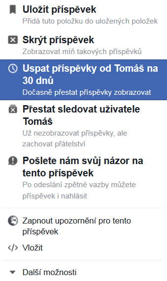 Moc ukecaní přátelé na Facebooku? Umlčte je na 30 dní