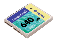 Paměťová flash karta s kapacitou běžného CD disku...