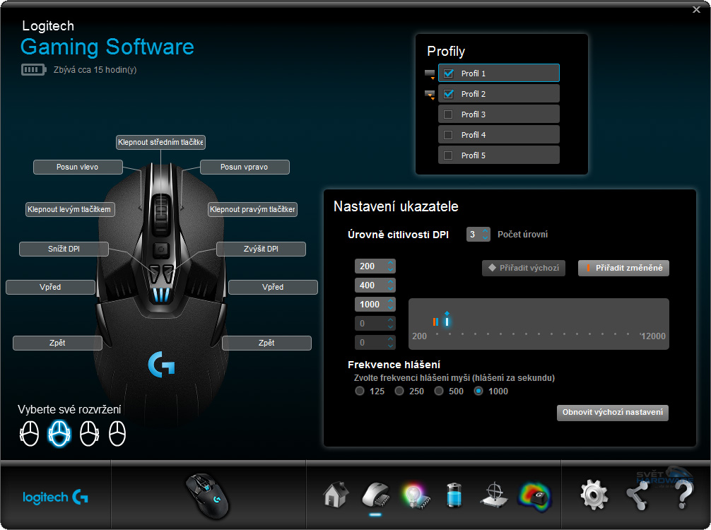 Logitech G900 Chaos Spectrum: bezdrátový herní univerzál