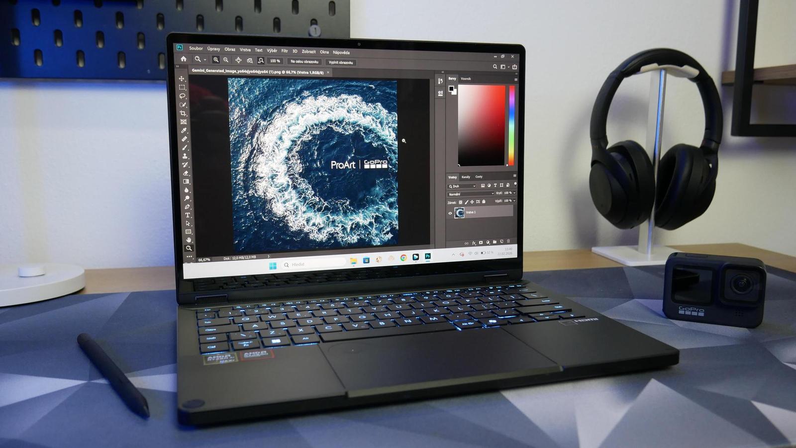  Recenze notebooku Asus ProArt PX13 GoPro edition: Stvořen pro profíky