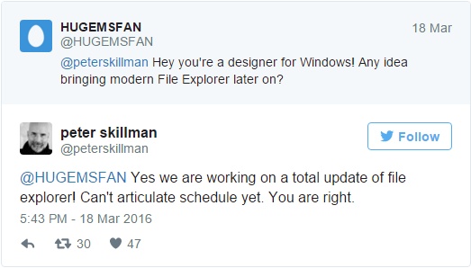 Průzkumník souborů ve Windows 10 čeká proměna
