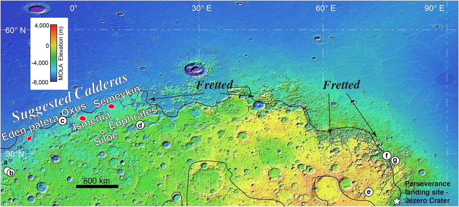 Mars byl dle NASA utvářen i gigantickými sopečnými erupcemi dávných kalder