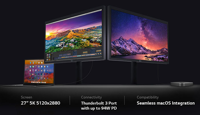 LG uvádí 27" 5K a 24" 4K monitory UltraFine